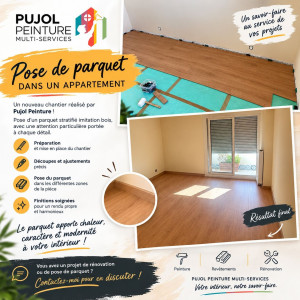 Photo de galerie - POSE DE PARQUET DANS UN APPARTEMENT