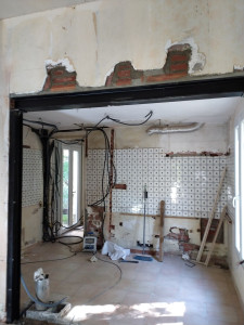 Photo de galerie - Création d'une ouverture dans mur porteur.