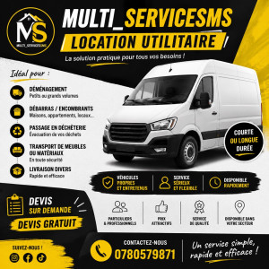 Photo de galerie - Locations utilitaires avec chauffeurs devis sur demande 