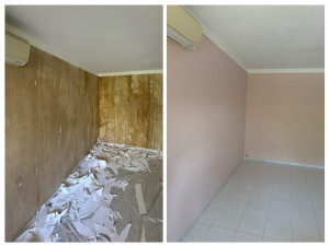 Photo de galerie - Detapissage +enduisage+mise en peinture salon