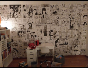 Photo de galerie - Papier peint sur mesure , design, impression et pose.