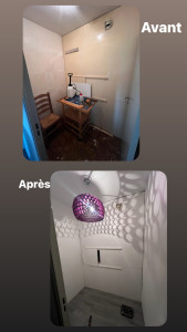 Photo de galerie - Rénovation cagibi pose de parquet plus peinture