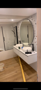 Photo de galerie - Présentation d’une de mes réalisation, salle de bain complète 