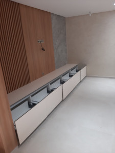 Photo de galerie - Installation buffet tv