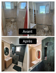 Photo de galerie - Réfection salle de bain.