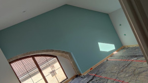 Photo de galerie - Voici une de mes réalisations d'une chambre mise en peinture plafond et mur