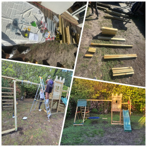 Photo de galerie - Montage aire de jeux 