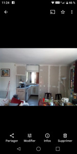 Photo de galerie - Cloison pour porte de galandage