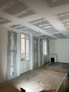 Photo de galerie - Isolation, placo, bandes, ratissage 