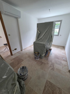 Photo de galerie - Pose de travertin