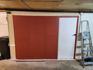 Photo de galerie - Pose D'un Murs Placo + Porte Pour Séparer Garage Et Sous Sol Buanderie 