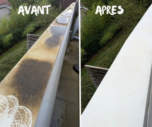Photo de galerie - Nettoyage d'une rambarde de balcon 