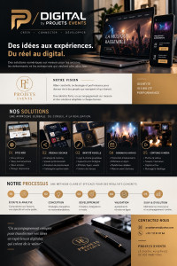 Photo de galerie - Projets Events accompagne les artistes, entreprises et organisateurs d’événements dans leur développement à travers des solutions sur mesure en branding, identité visuelle, création graphique, développement web et communication digitale.