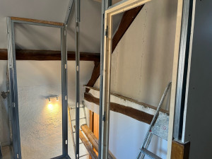 Photo de galerie - Pose de rails et montant 