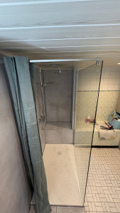 Photo de galerie - Remplacement baignoire par douche 