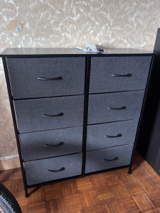 Photo de galerie - Montage d’une commode à tiroirs en tissus 