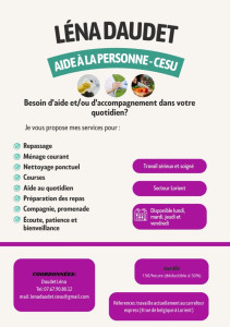 Photo de galerie - Je souhaite vous accompagner et/ou vous aider dans votre quotidien.