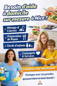 Photo de galerie - Bonjour, je vous propose mon aide pour faciliter votre quotidien. ménage, courses, repas, garde d’enfants, compagnie…