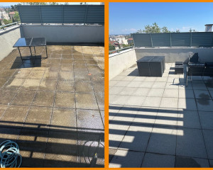 Photo de galerie - Intervention sur terrasse en dalles grenaillées (24/05/2026)