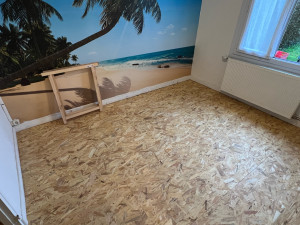 Photo de galerie - Remplacement d’un sol par des dalles osb pour accueillir un futur lino 