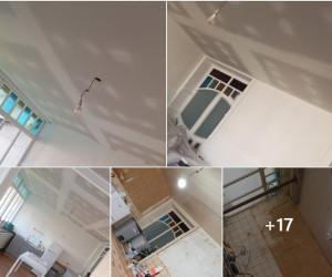 Photo de galerie - Rénovations complète cuisine + revêtement de meuble cuisine en peinture 