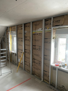 Photo de galerie - Doublage mur placo 