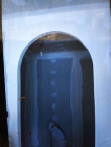 Photo de galerie - Pose de plaques de plâtre, enduit de finition, création d une voûte 