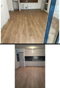 Photo de galerie - Pose nouvelles cuisine, création placo pose porte coulissante 