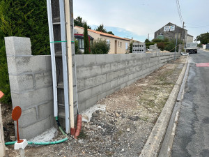 Photo de galerie - Création d un mur de clôture 