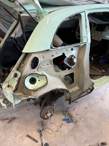 Photo de galerie - Changement d'aile arrière Fiat 500