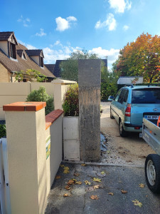 Photo de galerie - Rehaussement de pillier de portail 