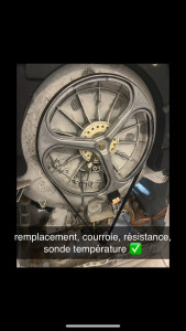 Photo de galerie - Changement, courroie, résistance, sonde de température