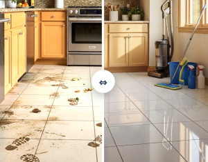 Photo de galerie - Lavage des sols - Carrelage et autres surfaces 