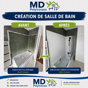Photo de galerie - Carrelage + étanchéité baignoire 
