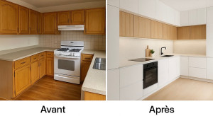 Photo de galerie - Avant/Après d’une cuisine