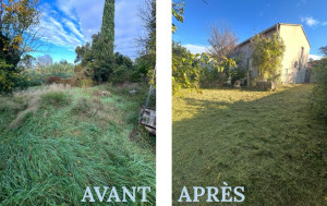 Photo de galerie - Débroussaillage d’un jardin 