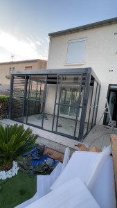 Photo de galerie - Pose de pergola terrasse