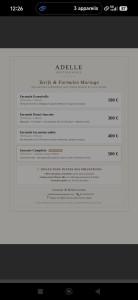Photo de galerie - Différent tarif mariage