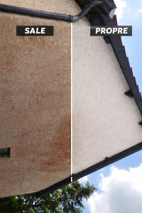 Photo de galerie - Nettoyage façade par  pulvérisations et pulvérisations d’un hydrofuge incolore garantit 5ans