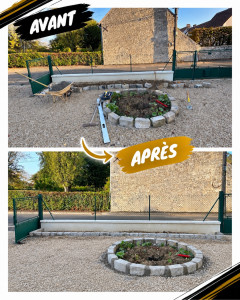 Photo de galerie - Aménagement de jardinière en pavé  