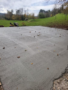 Photo de galerie - Réalisation d'une dalle exterieur 
