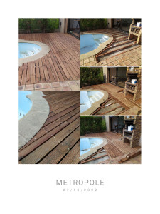 Photo de galerie - Réfection d'une terrasse de piscine 
