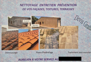 Photo de galerie - Nettoyage façade terrasse toiture