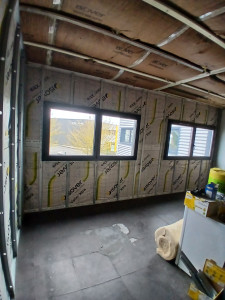 Photo de galerie - Pose d'une isolation en optima avec membrane d'étanchéité 