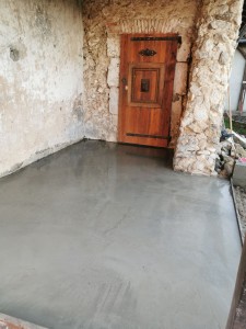 Photo de galerie - Réalisation d'une chappe avant carrelage 