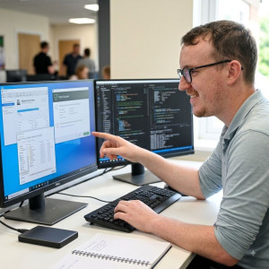 Photo de galerie - J'apporte assistance au niveau de l'informatique