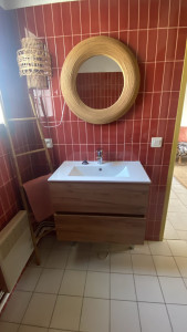 Photo de galerie - Remplacement meuble vasque salle de bain