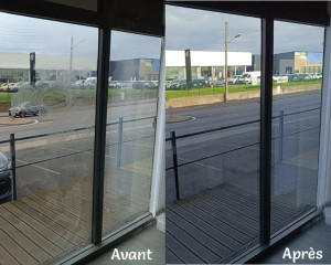 Photo de galerie - Nettoyage de vitre