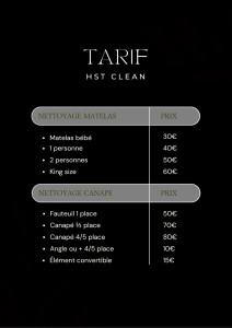 Photo de galerie - Tarif textile