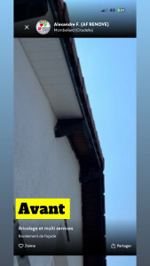 Photo de galerie - Rénovation de façade et habillage sous toiture – travail propre et durable